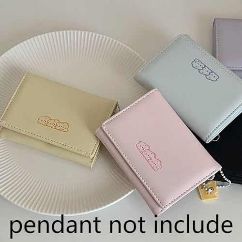 Mini 3 Folds Money Coin Purse Cheese Pendant PU Leather Credit Card Holoder INS Style Wallet Money Bag for2
