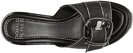 Donald Pliner Women's IVOR Raffia Wedge Sandal, Black, 8.5 | Image 7
