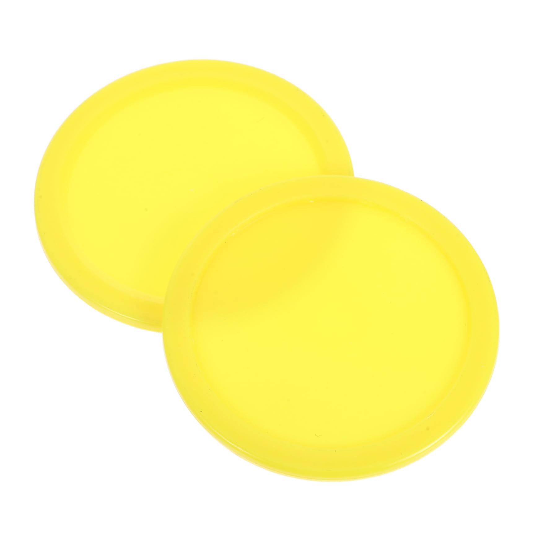 Gogogmee 2pcs Hockey Table Accessories Street Hockey Puck Game Table Accessories Training Pucks Yellow Plastic