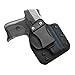 IWB Gun Holster for Concealed Carry - For Ruger LC9/LC9S/EC9/EC9S | Handmade Hybrid Leather Kydex Pistol Holsters for Concealed Carry | EYV Holsters