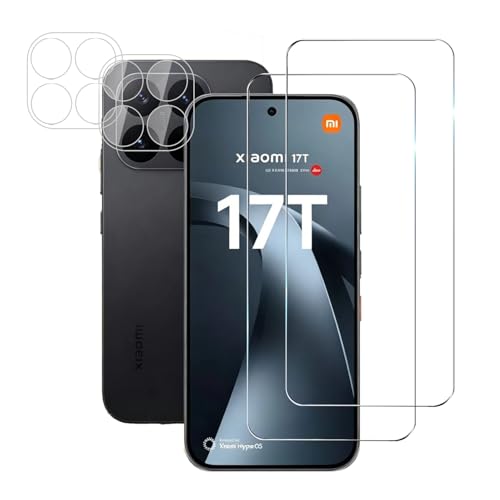 【2+2枚セット】For Xiaomi 17T フィルム ガラスフィルム【vaele】強化ガラス耐衝撃 保護9H硬度 指紋防止 ...