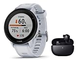  Garmin Forerunner 955 - GPS Multisport-Smartwatch - Touchscreen - Navigation - mit Musikfunktion - steinweiß/schwarz - 010-02638-31 - inkl. Bluetooth Headset