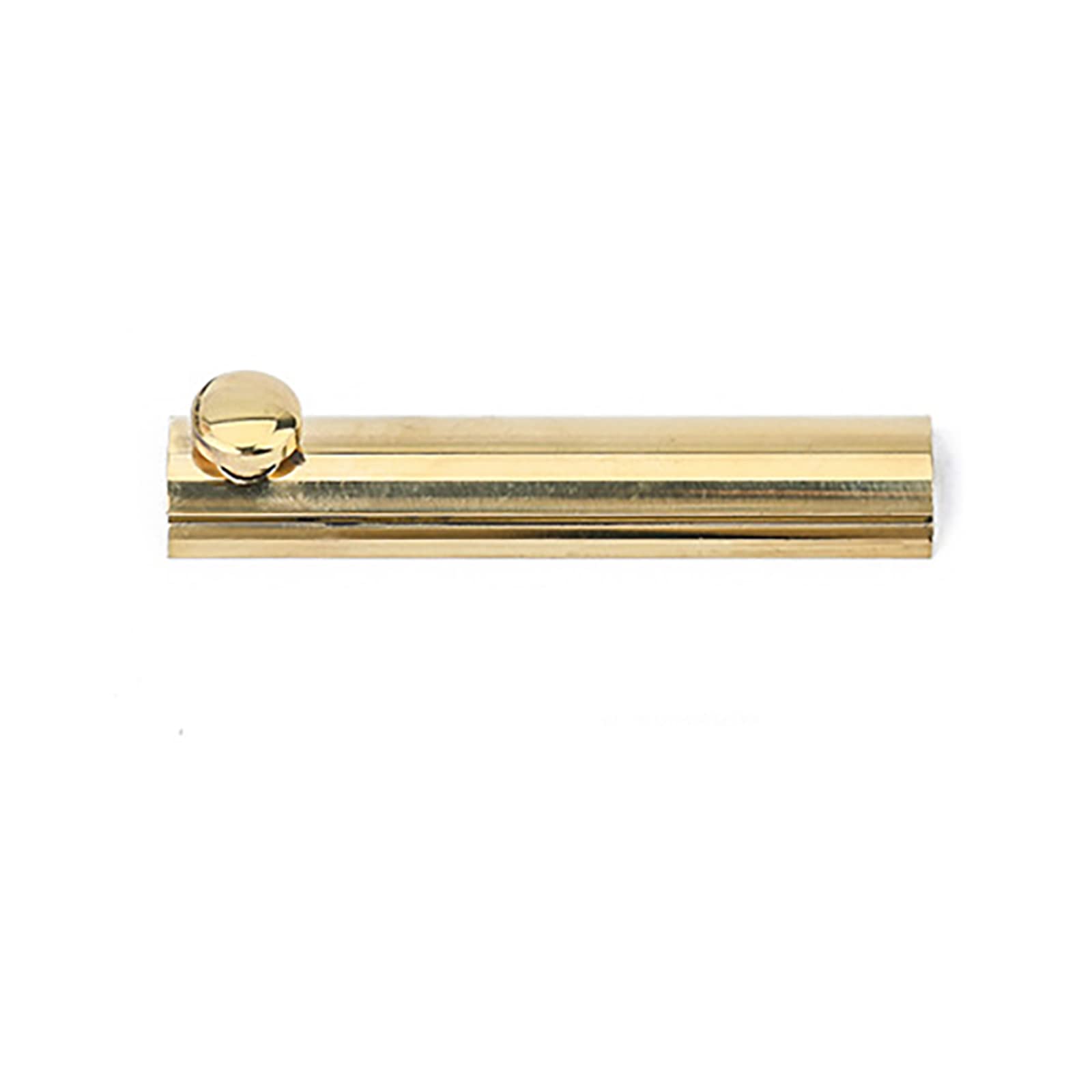 Cgjsefh Copper Bright Door Latch, Surface Bolt Antique Slide Latch Solid Brass Polished Finish Door And Window Sliding Lock(Copper Bright)
