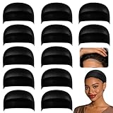 Dreamlover Black Stocking Wig Cap for Black Women, 12 Pieces