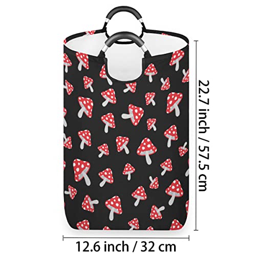 Fzdxzjj Cute Red Mushroom Laundry Basket,Polka Dot Laundry Hamper With Handles Laundry Bag Collapsible Folding Tall Clothes Hamper For Laundry Bathroom Kids Bedroom Toys Storage College Dorm #TOP1