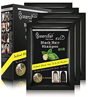 Hair Color Shampoo Black- with Olive Oil 125 ml Pack of 5 Sachets = 25ml x 5 Sachets