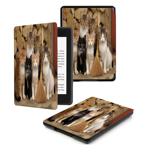 Miniatura 3 de Estuche Para Kindle,Estuche Para Kindle Touch 2014 Kindle 7 7th Generation Ereader Slim Funda Protectora Smart Case - Kindle 7th Gen,2014 Releases,Gato De Madera