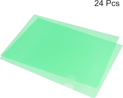 Miniatura 3 de PATIKIL Carpetas tipo L, paquete de 24 unidades, tamaño A4, bolsillos de plástico para proyectos, papel transparente, funda para documentos, para