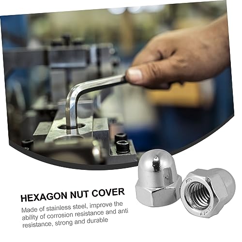 OSALADI 50 Peças Parafuso Porcas De Aço Inoxidável Parafusos De Aço Inoxidável Tampas De Parafuso De