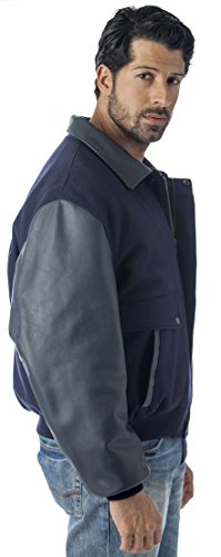 REED Men's Leather Wool Bomber Jacket Made in USA2