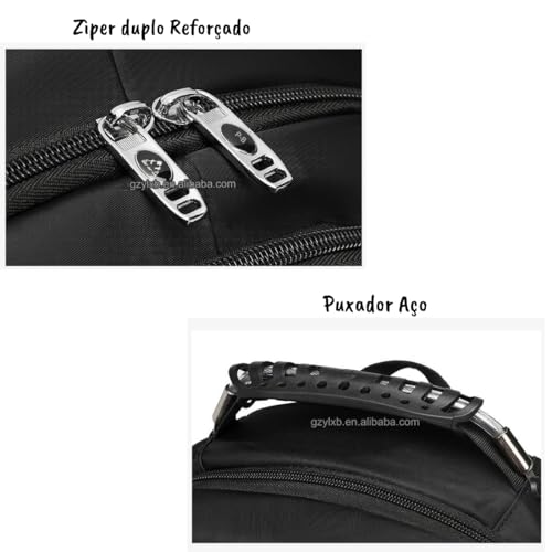 Mochila Bolsa Rodinha Masculina Feminina Notebook Reforçada Viagem Faculdade Escola Trabalho Imperme