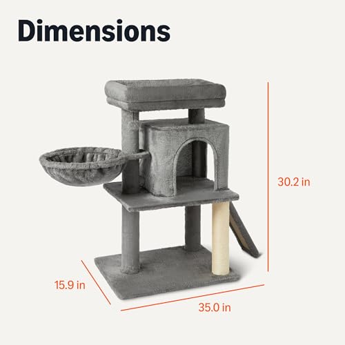 Torre para Gatos Amazon Basics con Rascadores y 2 Condos 30" miniatura 5