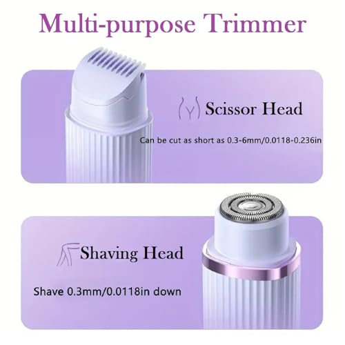 Image of AVNISH Facial Hair Remover Trimmer for Women Rechargeable Cordless Electric Shaver Instant Gentle Smooth Skin Hypoallergenic Blade Multipurpose Use For Upper Lips Cheeks Forehead Peach Ideal For On-The-Go