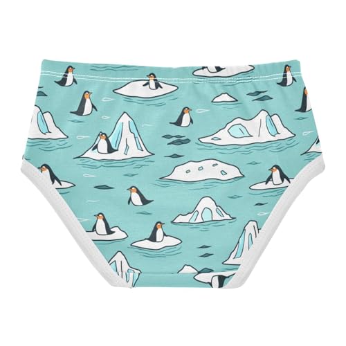 ZZKKO Cute Penguins Girls Underwear Toddler Panties for Girls Comfort Brief Size 8Y2
