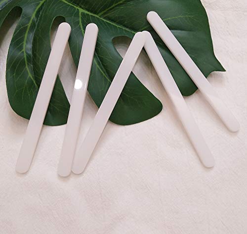 20pcs of Reusable Acrylic Sticks for Ice Cream,Popsicle,Kids Projects,Classrooms,Home,Party and More (White, 4.72’’ Long)