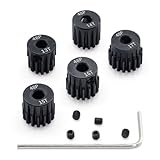 Surpass 48P Pinion Gear Set Hardened 13T 14T 15T 16T 17T Pinion Gear 3.175mm Inner Hole fit for 1/10 RC Car with Screwdriver (5pack)