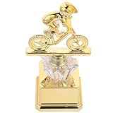 Facile à transporter : la conception en plastique léger de ce trophée de vélo assure un transport sans effort, parfait pour présenter les réalisations lors d'événements cyclistes pour enfants ou de courses locales, trophée de participation, prix d'or du cycliste
