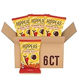 Hippeas Chickpea Puffs, Flavor Blast: Blazin' Hot (Pack of 6), 4g Protein, 3g Fiber, Vegan, Gluten-Free, Crunchy, Plant Protein Snacks