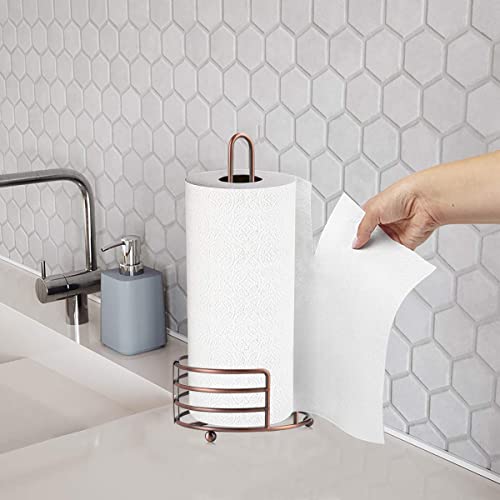 Buruis Standing Paper Towel Holder, 13 X 6 Inch Modern Decorative Countertop Rolls Holder For Kitchen, Toilet, Pantry And Bathroom (Bronze) #TOP2