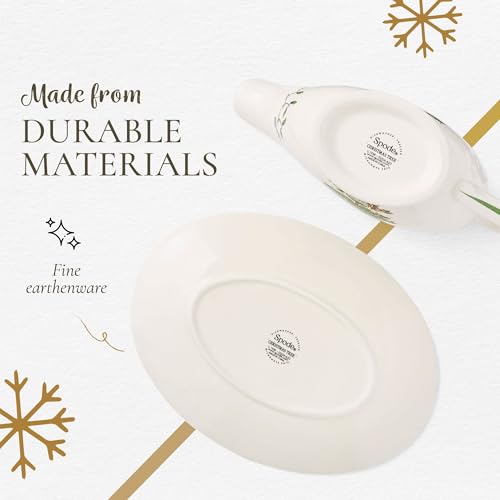 Portmeirion XT7410-X Spode Christmas Tree Collection Gravy Boat And Stand, Sauce Boat, And Tray, 9-Ounce, Made Of Fine Porcelain, For Gravy, Warming Sauces, Holiday Party Dish thumb #4