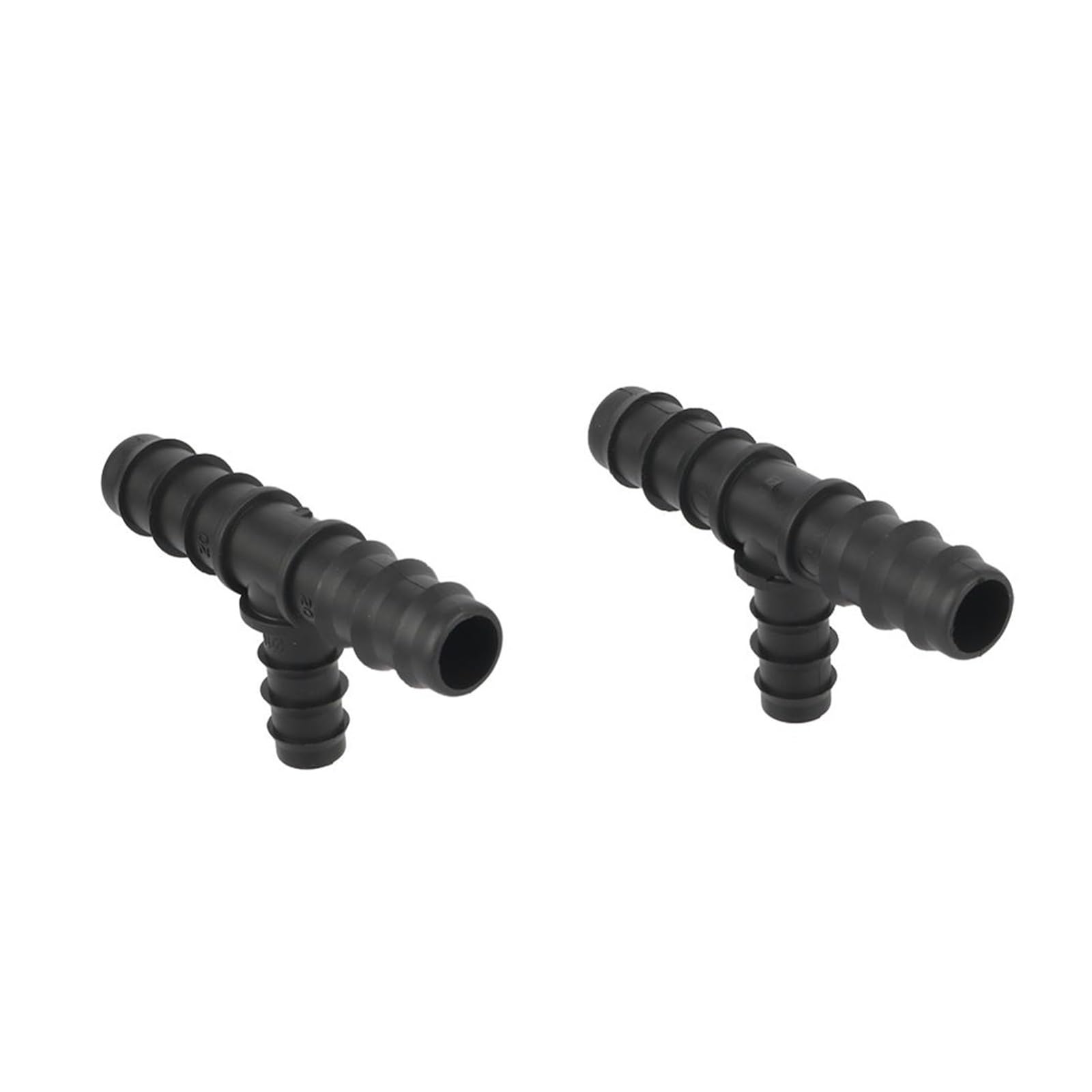 Tees for tuberías, juntas roscadas, paquete de 10, te reductora PP negro 20mm a 16mm for manguera jardín