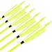 HNZMDY 50 Pcs 4 Inch 5 Inch Archery Arrow Fletching Turkey Feather Fletching Right Wing Left Wing Feather Real Arrow Vanes for Hunting Arrow Accessories DIY Archery (4 inch/Right Wing, Light Yellow)