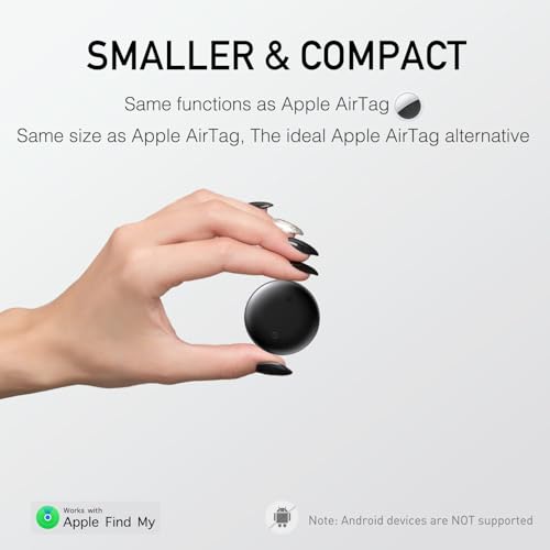 Air Tracker Tags-2 Pack | Smart Tracker Work with Apple Find My App(iOS Only), Smart Tag for Keys/Luggage/Satchel/Suitcase/Backpack, Replaceable Battery - Image 2