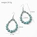 Turquoise Bohemian Dangle Earrings for Women, Turquoise Dainty Teardrop Drop Earrings Boho Hoop Healing Stone Earrings Jewelry Gifts