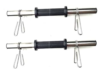PROTONER Weight Lifting Dumbell RODS 14 INCHES with Spring Locks - image, photos