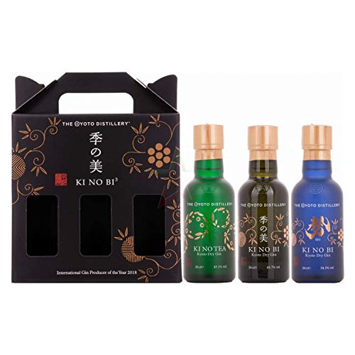 Kinobi BI³ Kyoto Dry Gin Set 54.5% Volume 3x0,2l in Geschenkbox