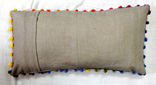 Iinfinize IIN-CC-131 Suzani Pillow Cotton Cushion Cover Embroidery Pillowcase Vintage Cushion Cover Handmade Pillow Floral Design Cushion Case 12X24 Inch thumb #6