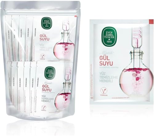 Mistik Gül Suyu Yüz Temizleme Mendili, 30'lu Paket (Büyük Boy)