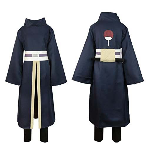 Z-LIFE Uchiha Obito Halloween Cosplay Kostüm For Männer Anime Kostüm Mit Maske Haruto Akatsuki Ninja Tobi Obito Madara Uchiha Obito Langarm Mantel (Color : Black, Size : L) Cover
