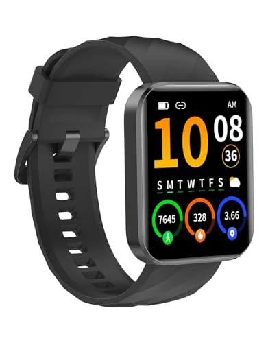 Generico Smartwatch con Chiamate Bluetooth, Cardiofrequenzimetro e Saturimetro da Polso, Orologio Fitness IP68 Uomo Donna con Notifiche WhatsApp, Compatibile con Android e iOS
