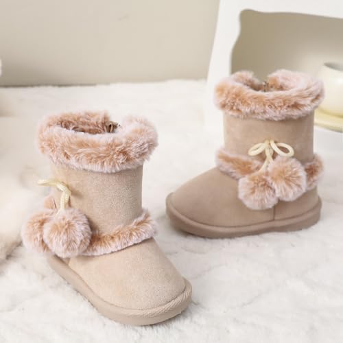 Image of Femizee Girls Boys Warm Winter Boots Kids Outdoor Snow Boots(Toddler /Little Kid)