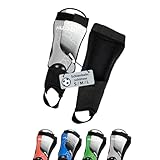 HUDORA Schienbeinschützer mit Knöchelschutz - Bequeme Schienbeinschoner mit Schaumstoff - Fußball Schienbeinschoner mit Knöchelprotektoren in Größe L - Fußballausrüstung Kinder & Jugendliche grau