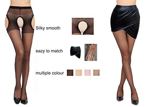 Image of High Waist Sexy Pantyhose Women's Sheer Garter Belt Stockings Suspender Tights