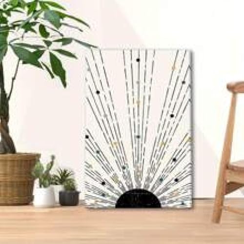 Peintures murales minimalistes Boho pour réchauffer un mur blanc