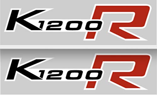 Labelbike 2 Stickers Tank Motorcycle Compatible with BMW K1200R K1200 Stickers K 1200 R Black Red 17x4