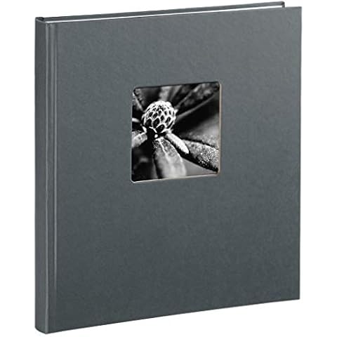 Hama Fotoalbum "Fine Art" 29 x 32 cm, 50 Seiten (25 Blatt), mit Ausschnitt für Bildeinschub, grau Cover