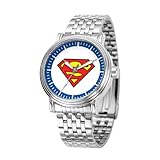 Warner Brothers Superman Adult Vintage Watch, Classic DC Comics Analog Quartz Watch