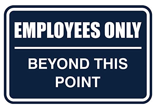 Panneau de signalisation Staff Only évite l'intrusion des clients zone privée bleu marine