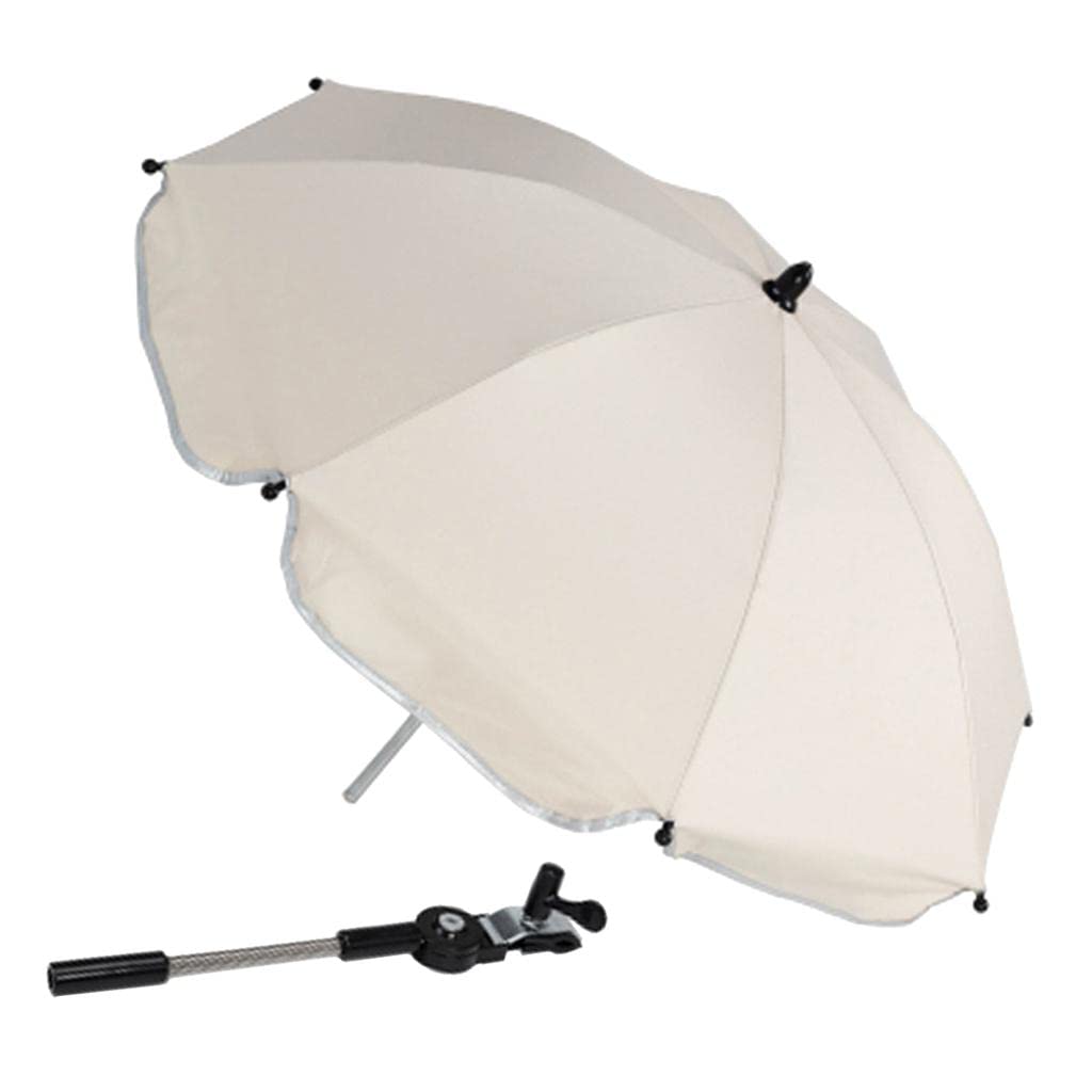 Ombrelle Universelle pour Poussettes, Protection Anti-UV pour Bébé - Blanc