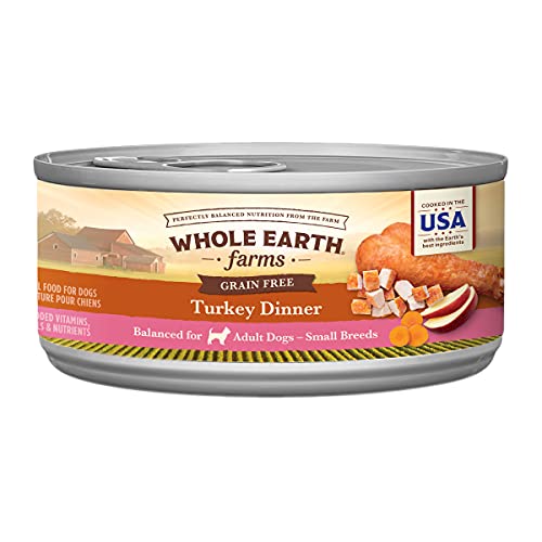 Whole Earth Farms Grain Free Small Breed Wet Dog Food Turkey Dinner - (24) 3 Oz. Cans #TOP11