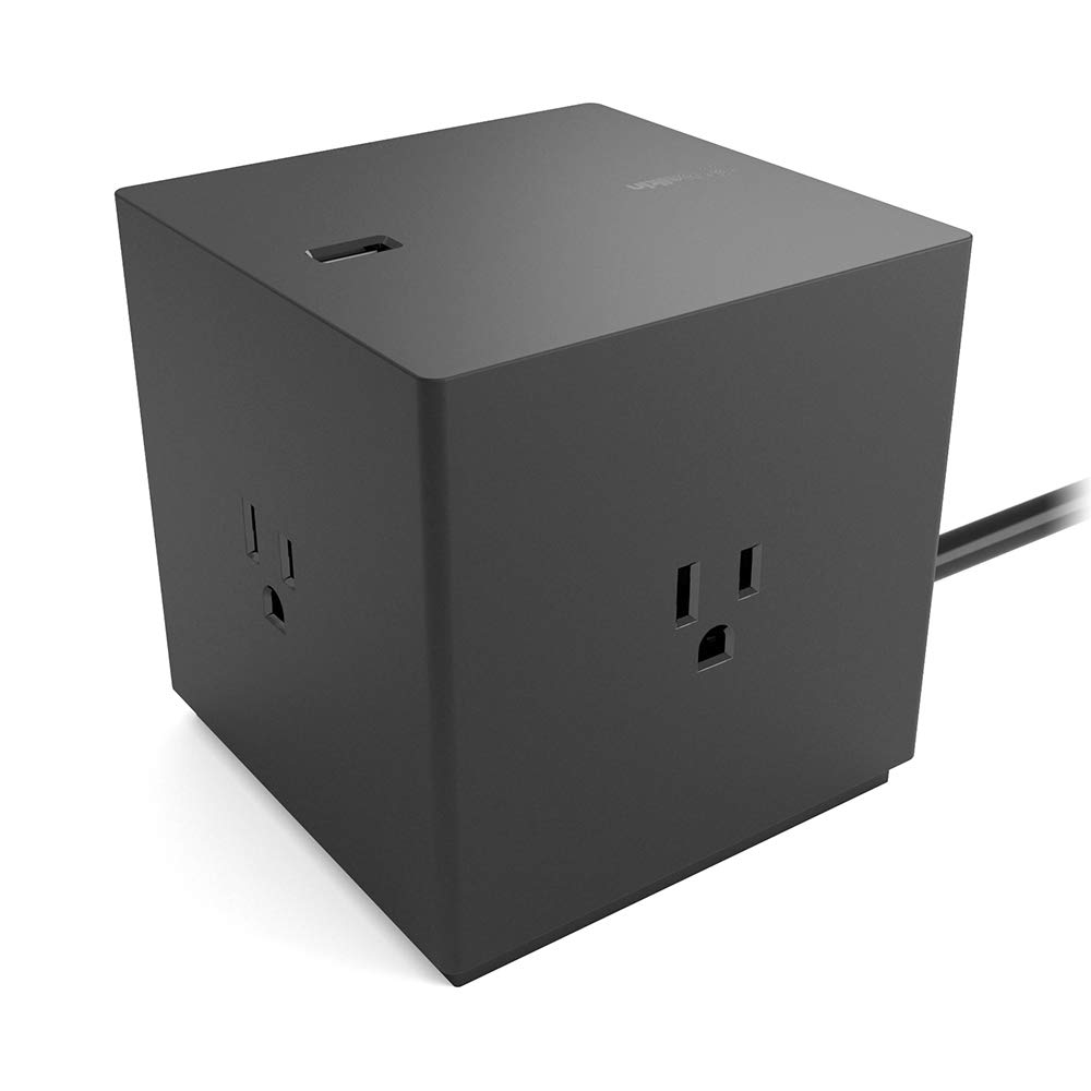 Belkin Power Strip Surge Protector - 4 Multiple Outlets & 4 USB Charger Ports, Cube Outlet Extender for MacBook, iPhone 11/12 Pro Max, Galaxy S20+/Note 20 Ultra, Home, Office, Travel & Desktop - Black | Built-in power and data ports, meeting spaces, offices, cable management, professional installation-image-49