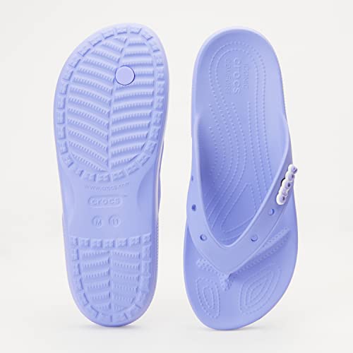 Crocs Classic Flip-Flop Sandals For Women Offers Easy Slip-On Style, Foam Cushion Footbed, And Thermoplastic Eva Outsole Digital Violet Men's 7, Women's 9 Medium #TOP3