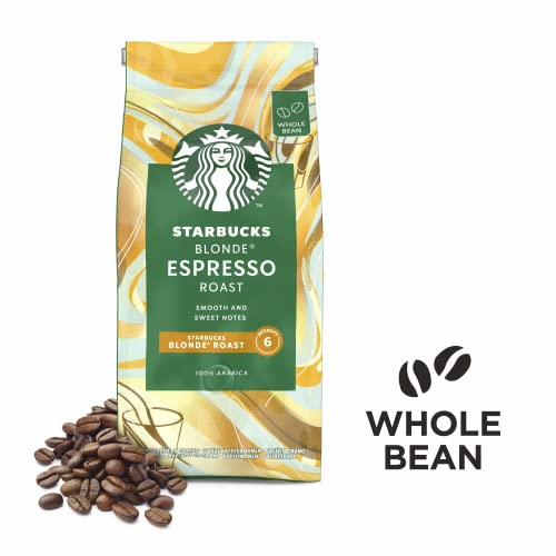 STARBUCKS Blonde Espresso Roast, Helle Röstung, Ganze Kaffeebohnen 200g (6er Pack)