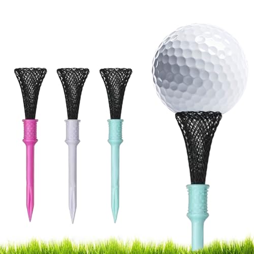 ゴルフボールティー - メッシュ 設計 滑り止め ツール ベース 3 点 - 壊れないゴルフティー - 男女 ゴルファー 向け 室内 練習 家庭 用 子供 父