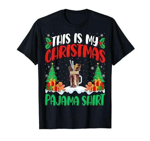 Chocolate Milkshake Christmas Pajama Shirt Xmas Party Camiseta