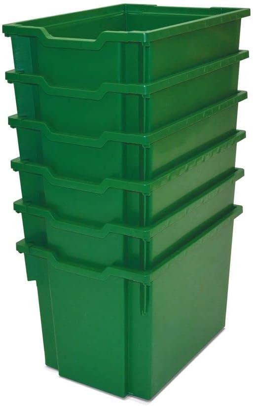 Gratnells Extra Deep Tray Grass Green, Strong, Rigid and Fully Recyclable Plastic Storage Boxes. Perfect For Keeping Your Space Tidy and Organised.